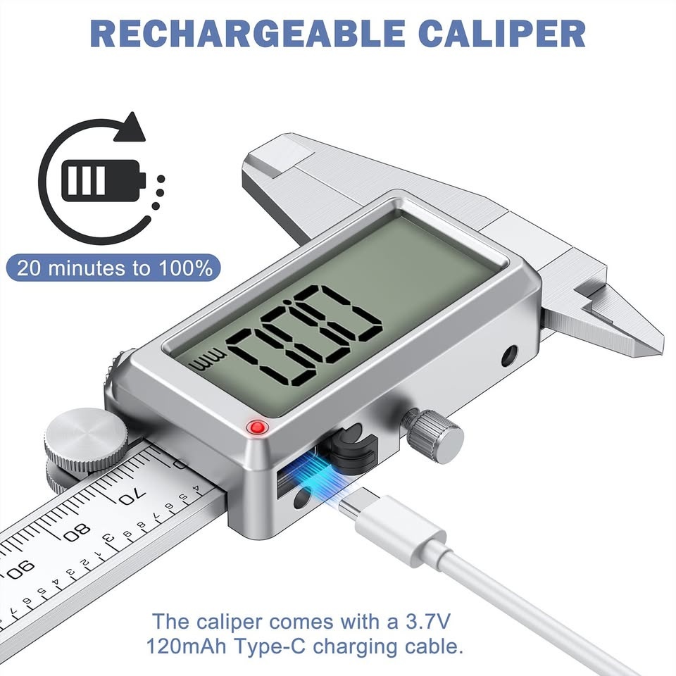 Digital Caliper 6" Rechargeable Stainless Steel - $25 FIRM - photo 4