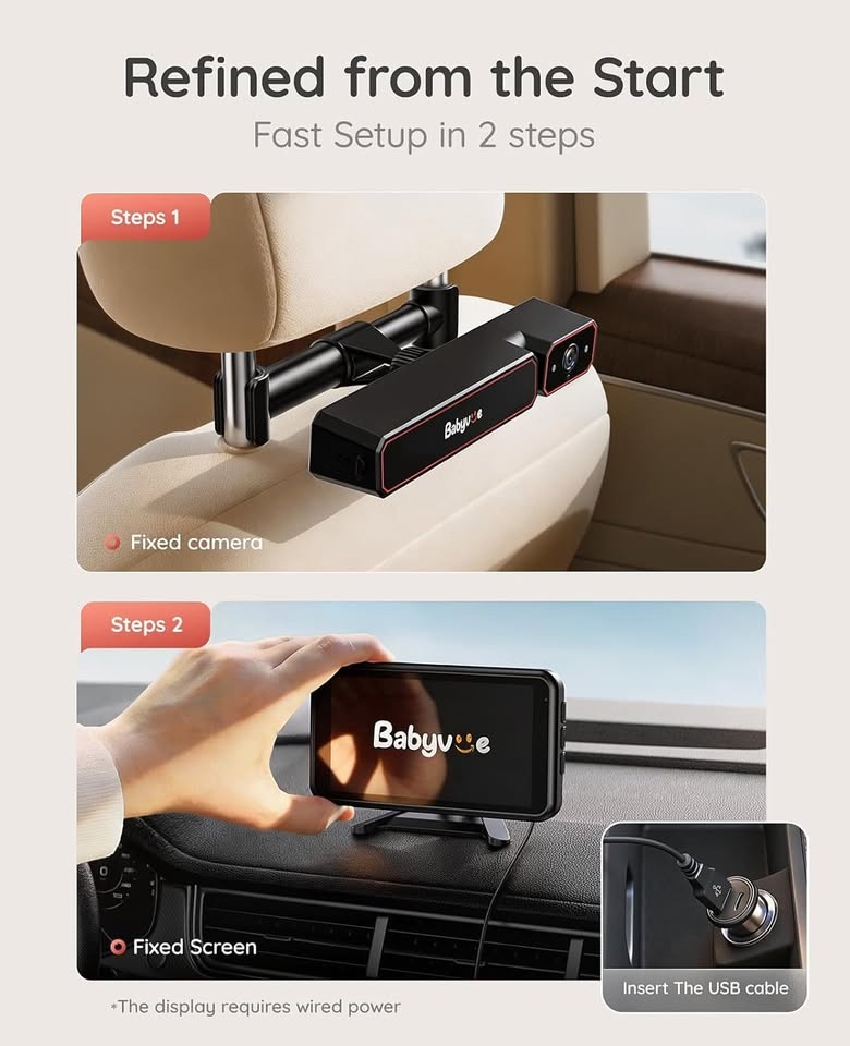 Babyvue BV6PRO Wireless Baby Car Monitor - Dual Camera - photo 5