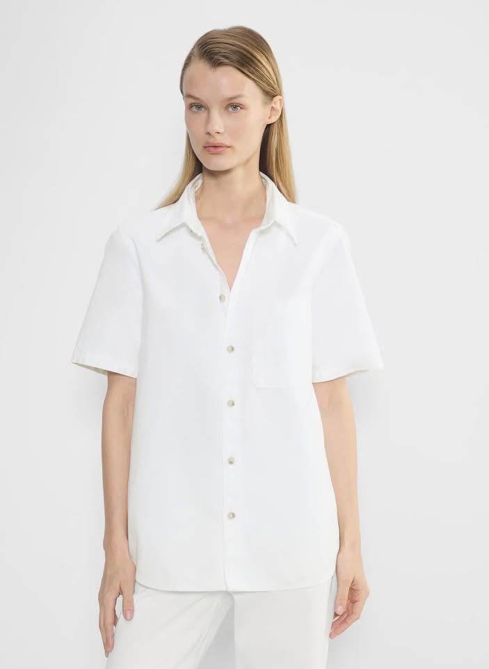 Aritzia Denim Forum '90s Vintage Shortsleeve Denim Shirt XS NWT - photo 4