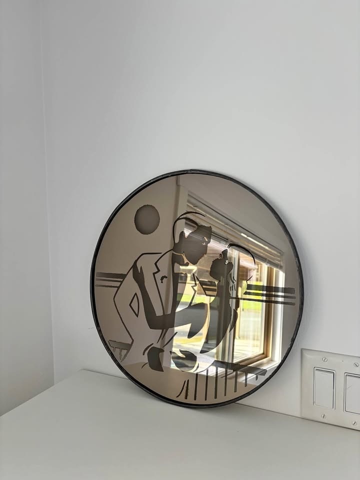 Vintage Acid Etched Mirror