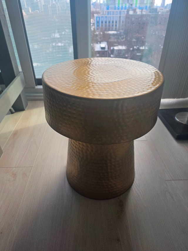 2 Gold Accent Tables / Nightstands - Quick Sale
