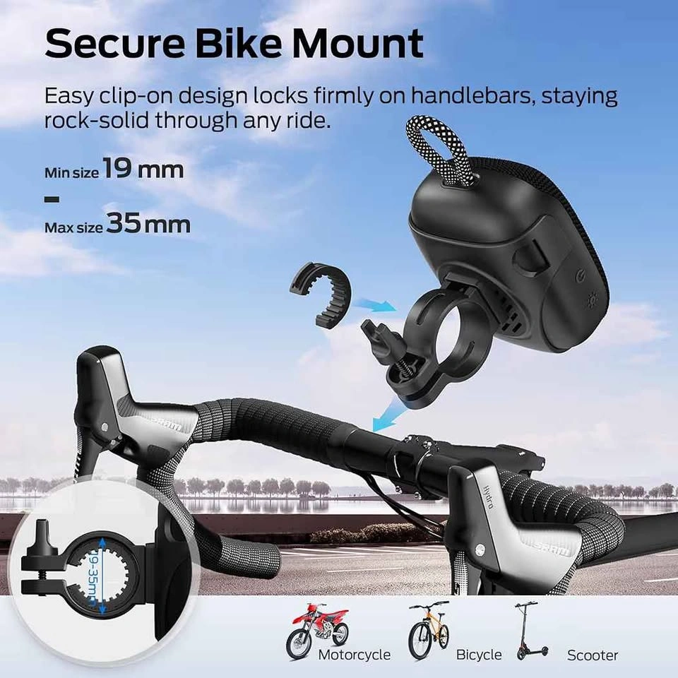 Monster Bluetooth Speaker w/ LED Lights, Waterproof, Bike Mount - photo 3