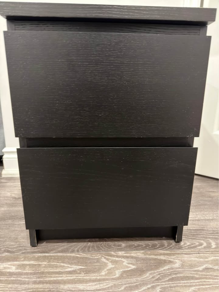 IKEA MALM 2-Drawer Chest, Black-Brown, 40x55 cm - photo 2