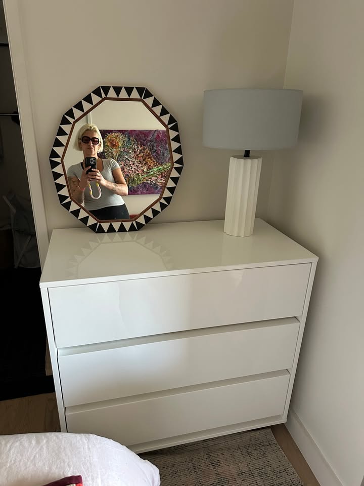 CB2 High-Gloss White 3-Drawer Dresser - photo 3