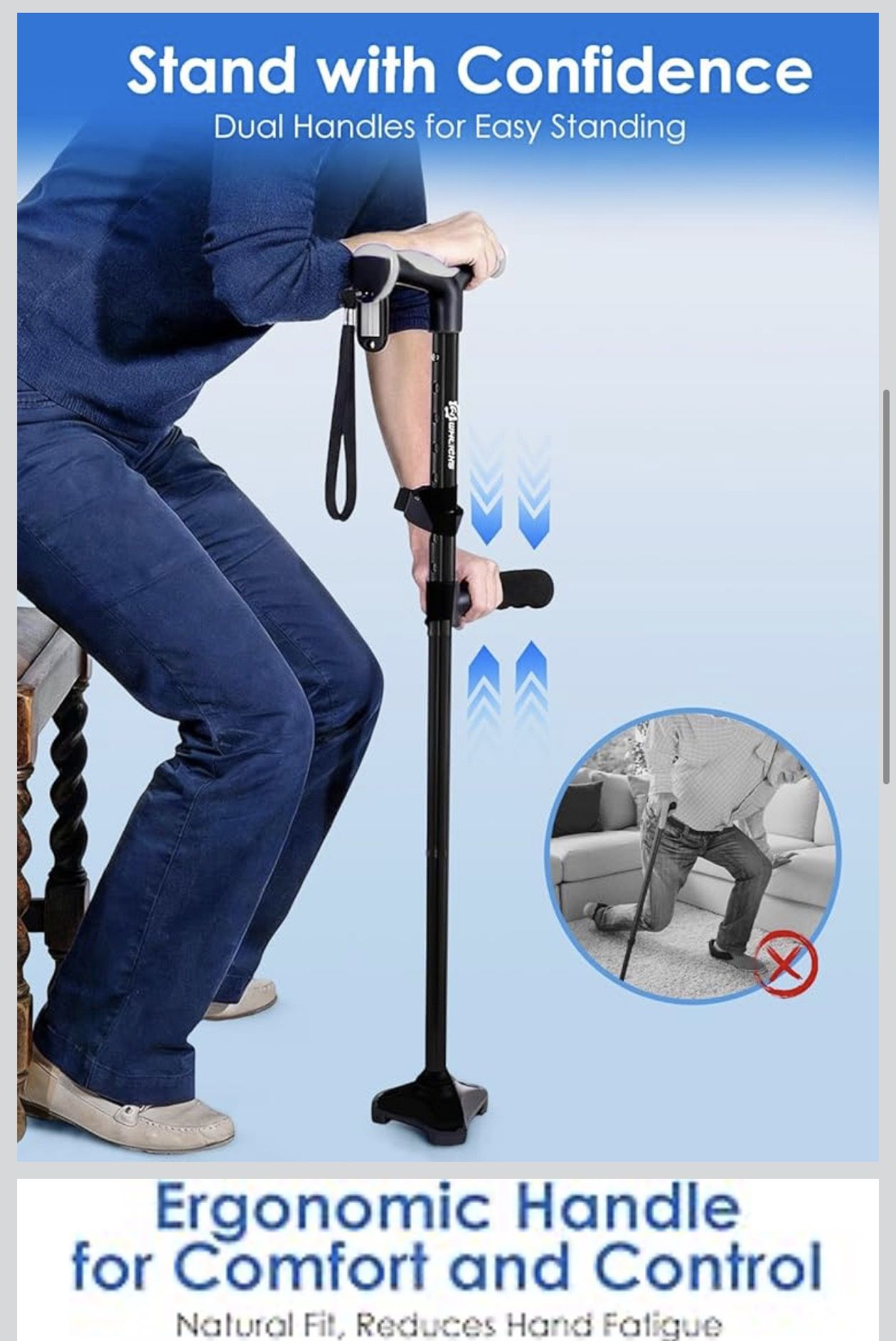 Adjustable Walking Cane - photo 3