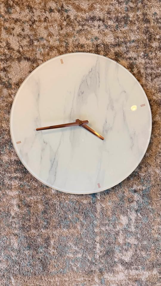 Modern Marble-Style Wall Clock