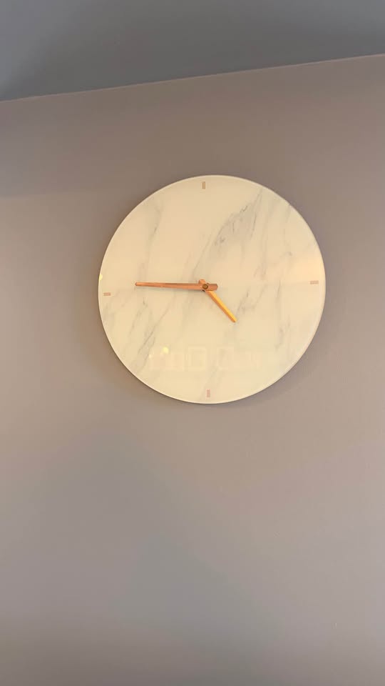 Modern Marble-Style Wall Clock - photo 2