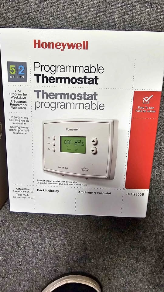 Honeywell RTH2300B Programmable 5-2 Day Thermostat