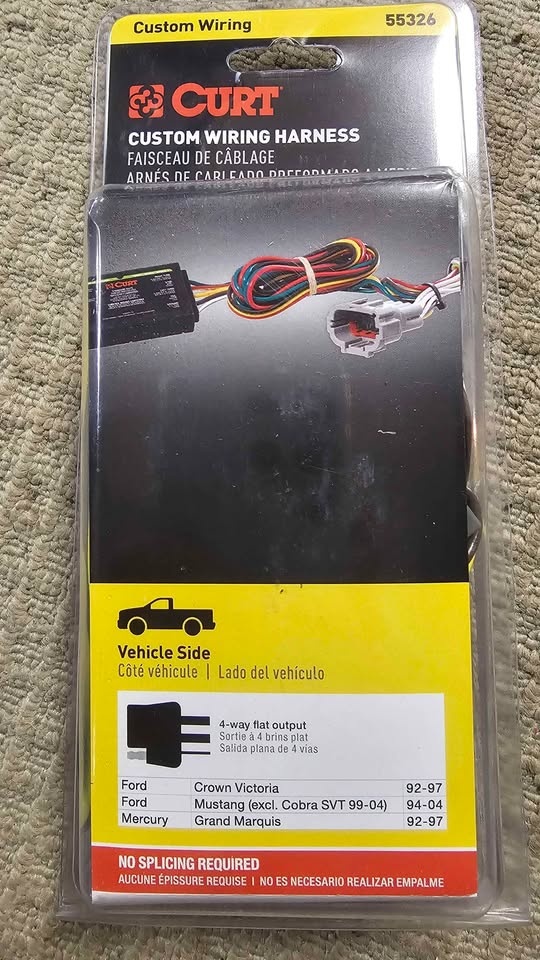 Ford Mustang Trailer Hitch 94-04, Wiring PNP, Drawbar - photo 2
