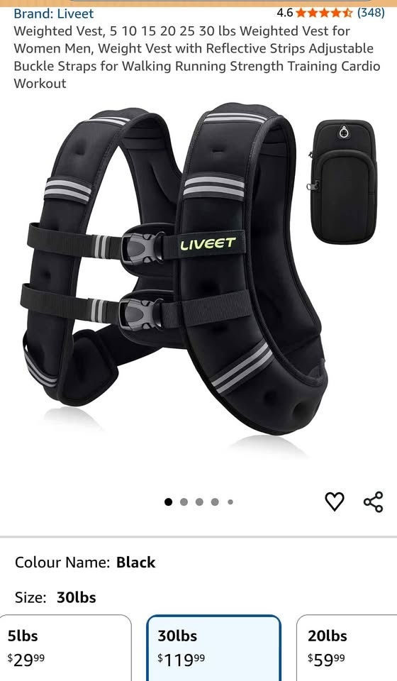 Liveet 30lb Weighted Vest