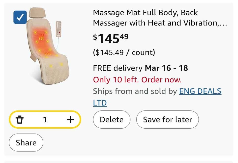 Heycool Full Body Massage Mat w Heat & Vibration - photo 2