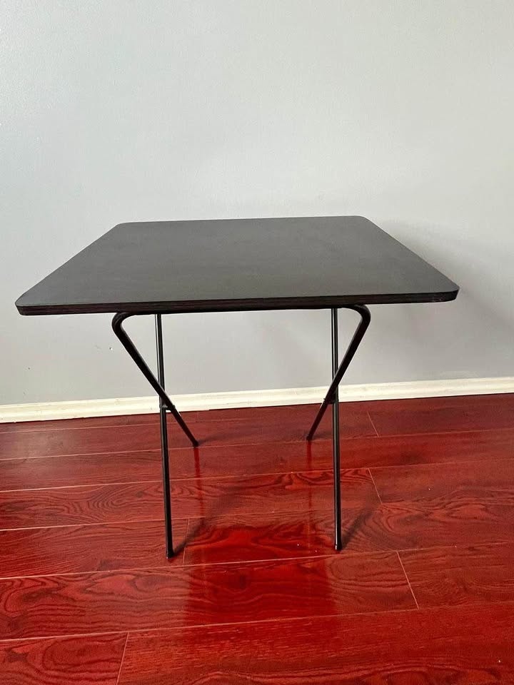 Black folding table