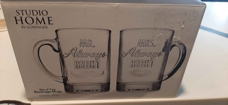 Mr. & Mrs mugs. High quality. Godinger brand. - photo 2