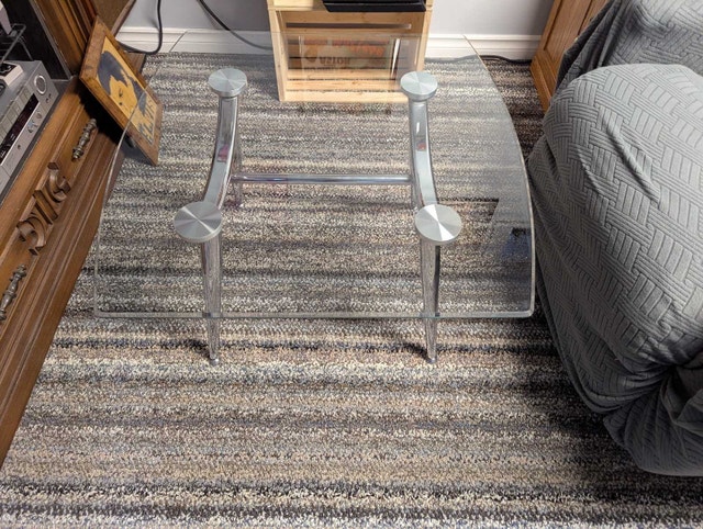 Glass coffee table