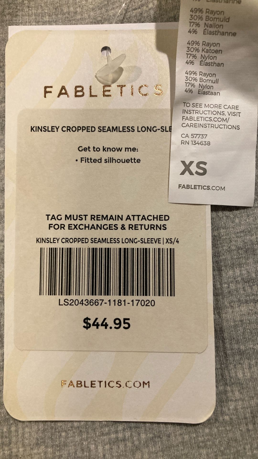 Fabletics Workout Crop Top XS - photo 2