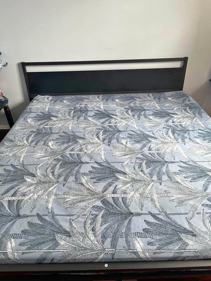 King Size Black Bed Frame with Mattress