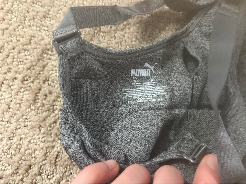 Grey Puma Sports Bra Size Small - photo 3