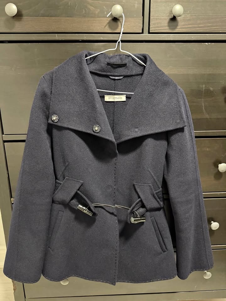 Sportmax navy blue wool short jacket size M