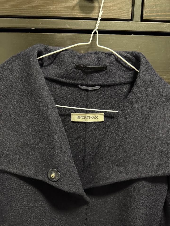 Sportmax navy blue wool short jacket size M - photo 2