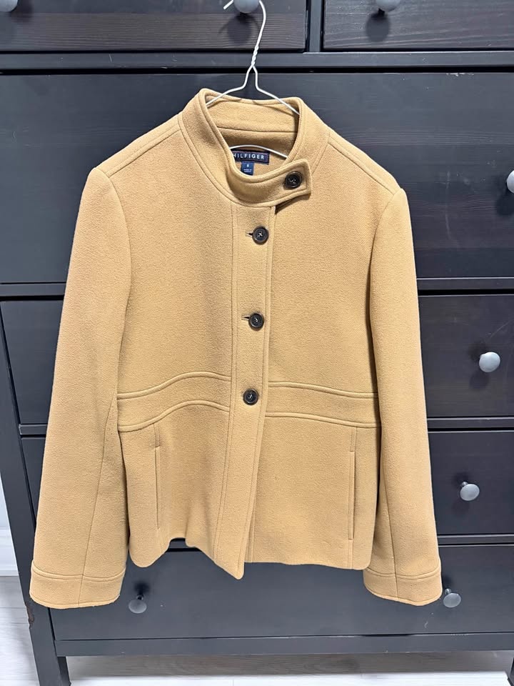 Tommy Hilfiger Wool Blend Camel Jacket Size 8