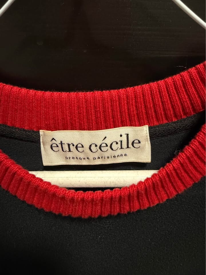 Être Cécile Black Fleece Drop-Tail Sweatshirt - Size M - photo 2