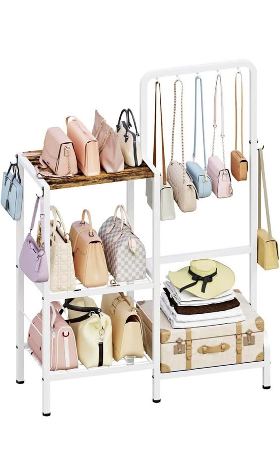 (New) Floor-Standing 3-Tier Purse Organizer