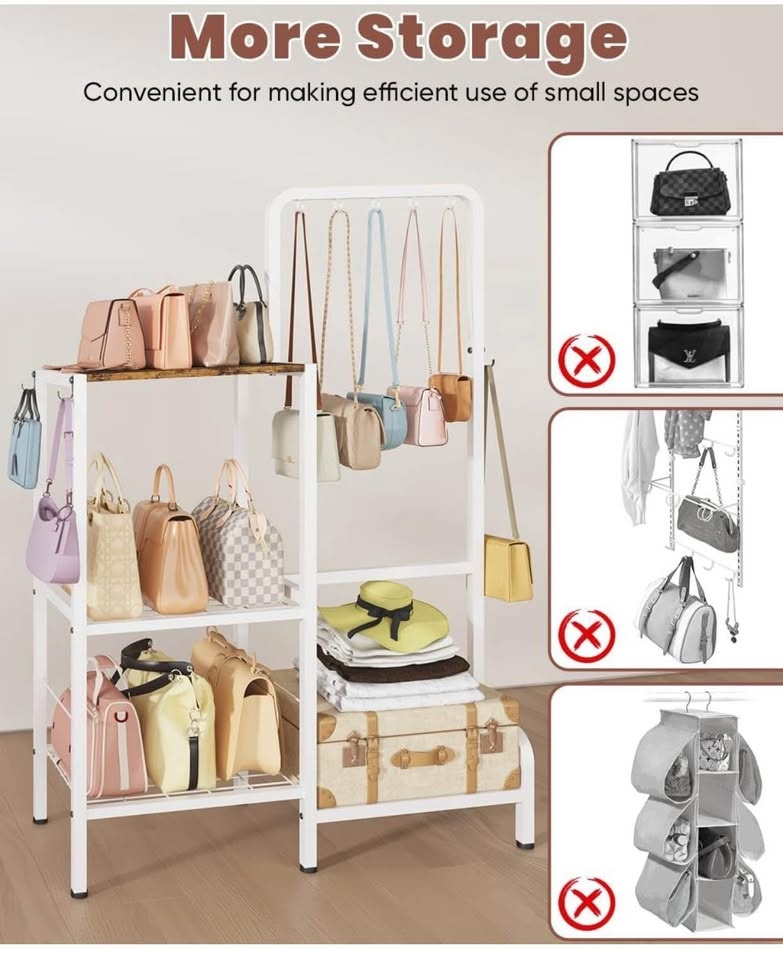 (New) Floor-Standing 3-Tier Purse Organizer - photo 5