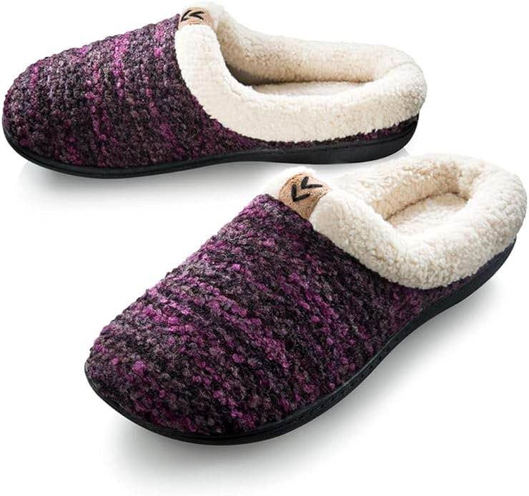 Roxoni Women's Fleece Lined Clog Slippers