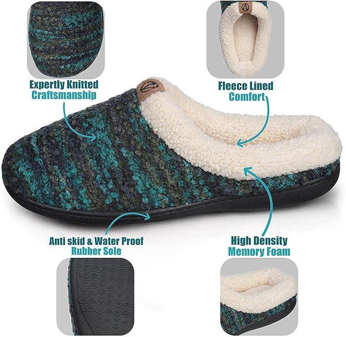 Roxoni Women's Fleece Lined Clog Slippers - photo 4