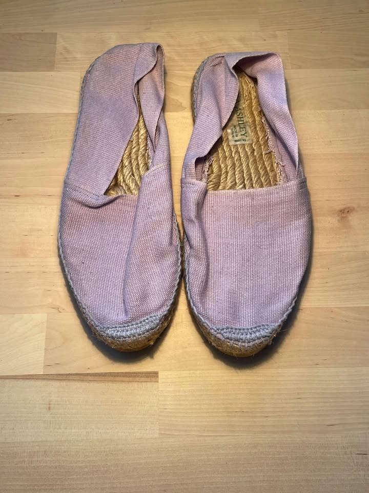 Laura Ashley Lilac Canvas Flat Espadrilles - US 7