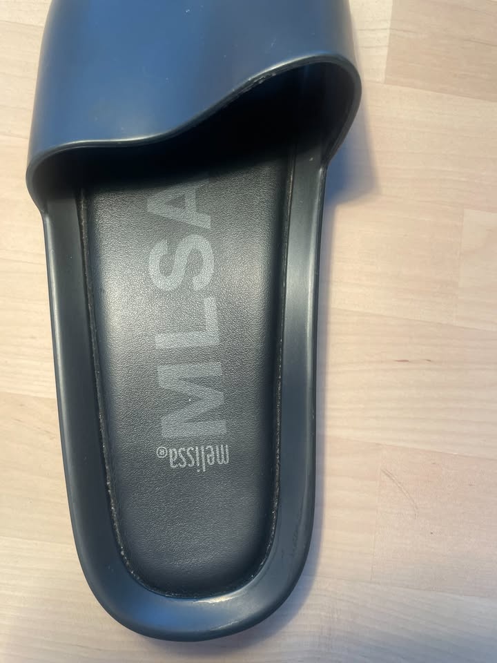 Black Melissa Slides, Size US 6-7, Made in Brazil - photo 2