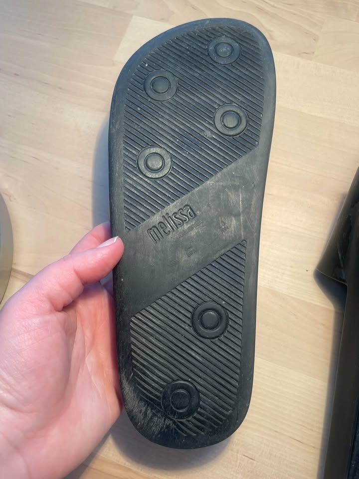 Black Melissa Slides, Size US 6-7, Made in Brazil - photo 4