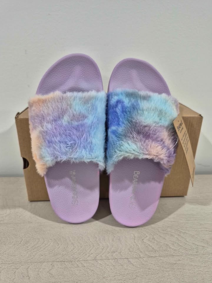 Tie-Dye Bearpaw Lucinda Faux Fur Slide Sandals – Women’s Size 7 - photo 4