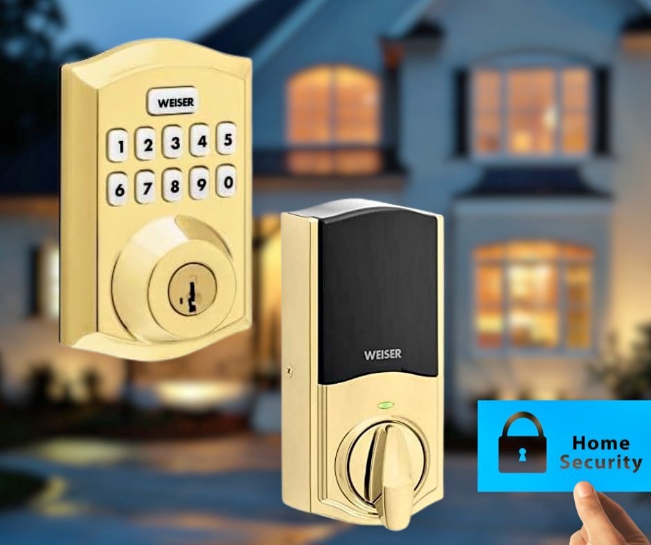Weiser Keypad Electronic Deadbolt Lock – Keyless Entry + Key Ove