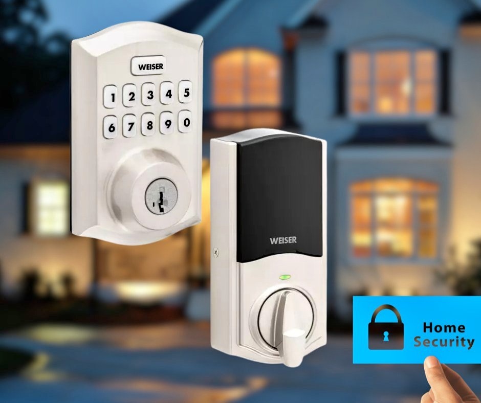Weiser Keypad Electronic Deadbolt Lock – Keyless Entry + Key Ove