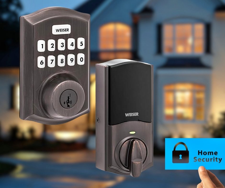 Weiser Electronic Keypad Deadbolt Lock - Keyless Entry (Bronze)