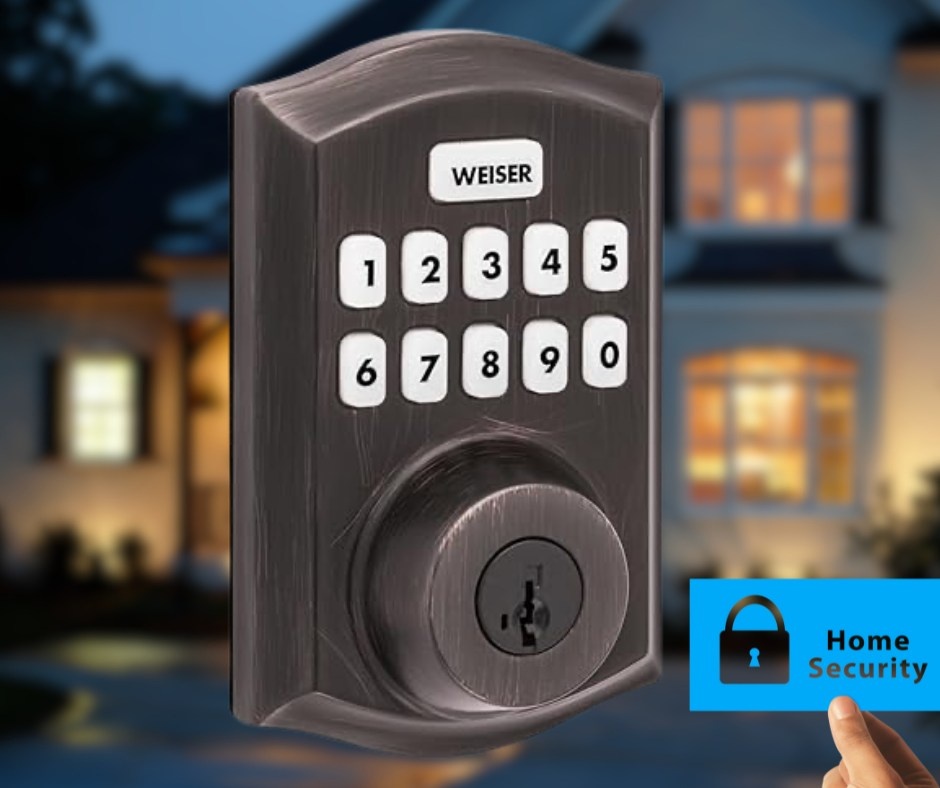 Weiser Electronic Keypad Deadbolt Lock - Keyless Entry (Bronze) - photo 2