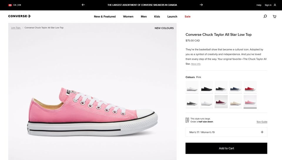 NEW Converse Chuck Taylor All Star Low Top Pink - Women's 12 - photo 5