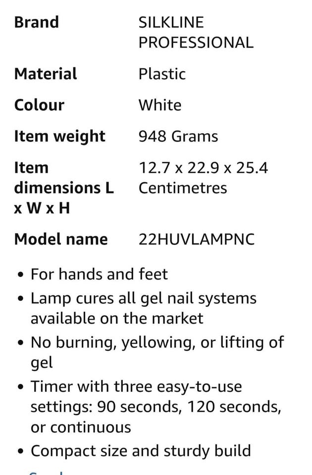 SILKLINE PROFESSIONAL UV Nail Lamp - photo 4