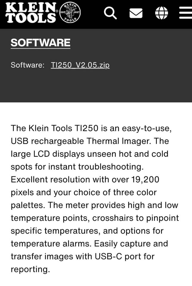 Klein USB Rechargeable Thermal Imager - photo 5