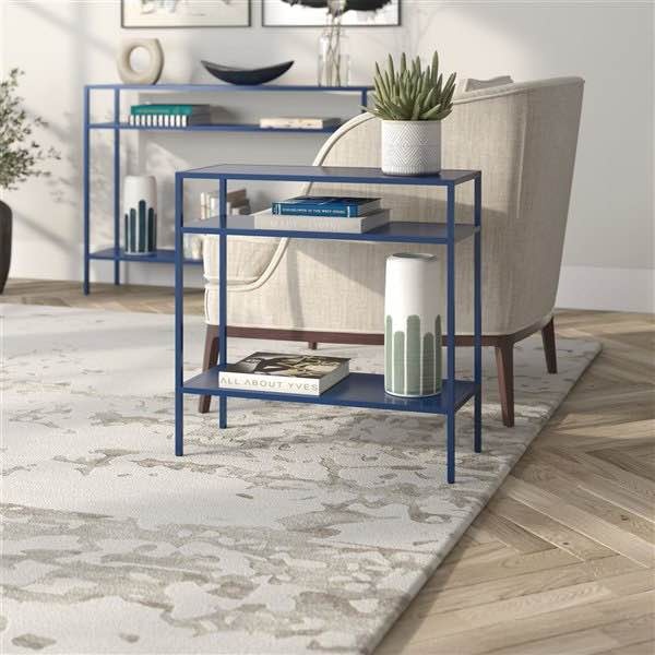 Hailey Home Ricardo Blue Metal End Table - photo 3
