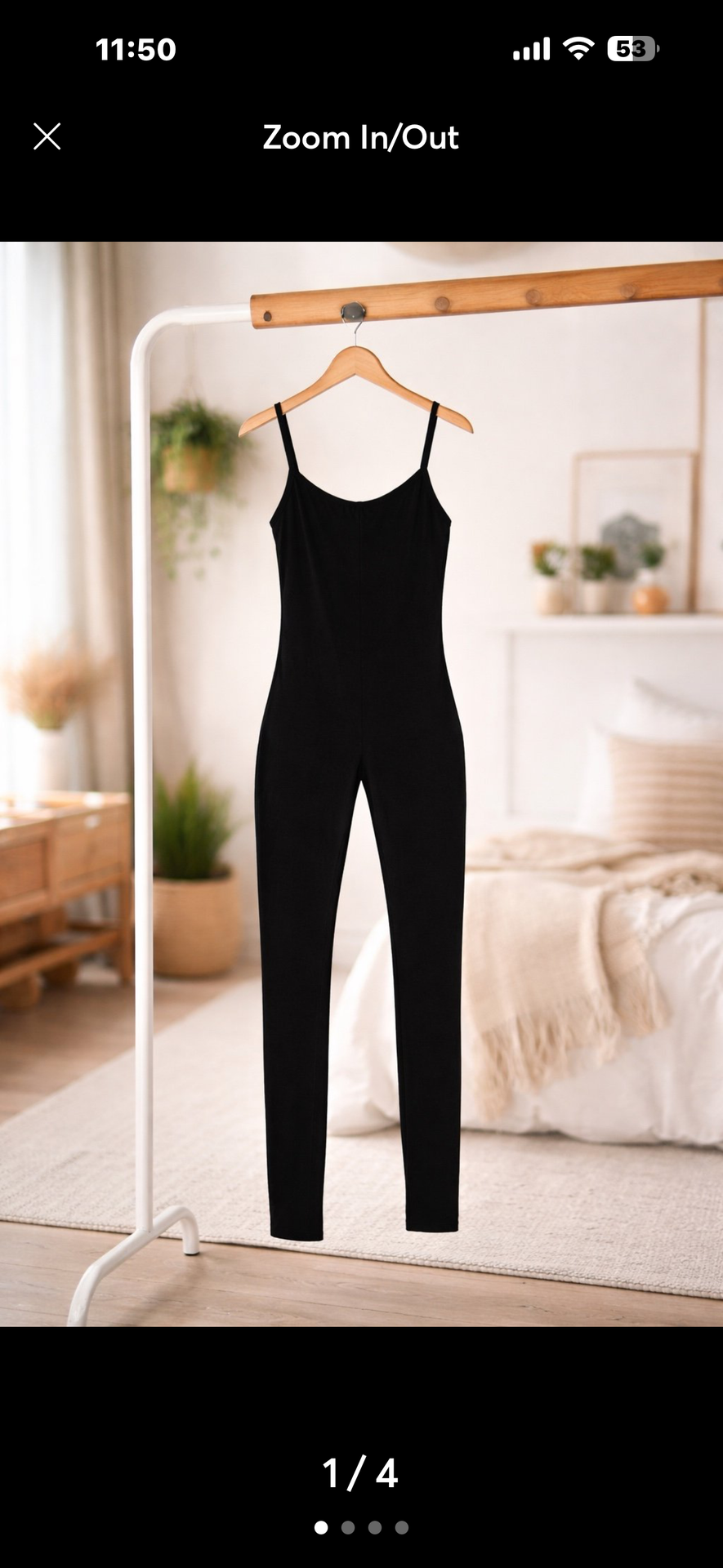 Forever 21 Black Spaghetti Strap Jumpsuit – Size Small