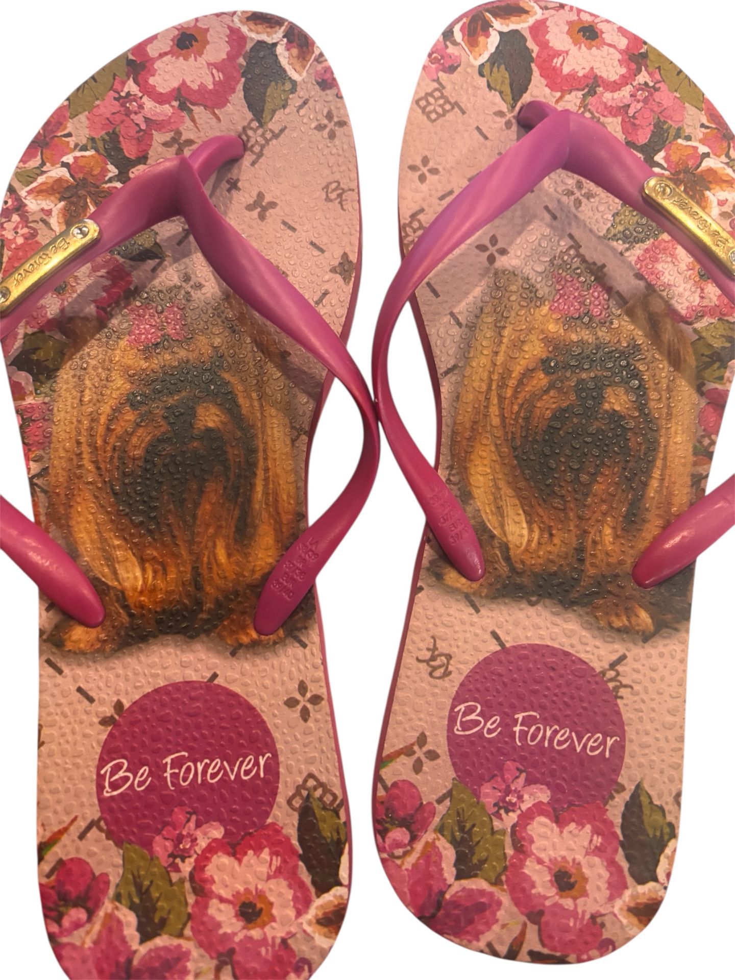 Be Forever Floral Dog Flip-Flops – Women’s 6.5–7 - photo 2