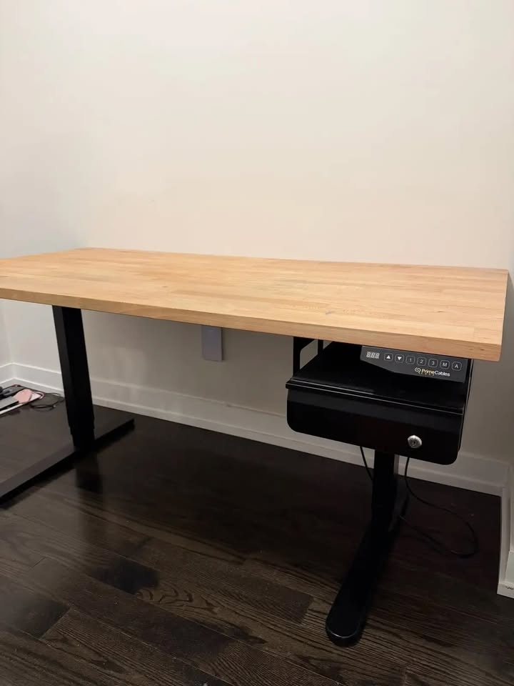 PrimeCables Standing Desk + IKEA GERTON Solid Wood Top - photo 2