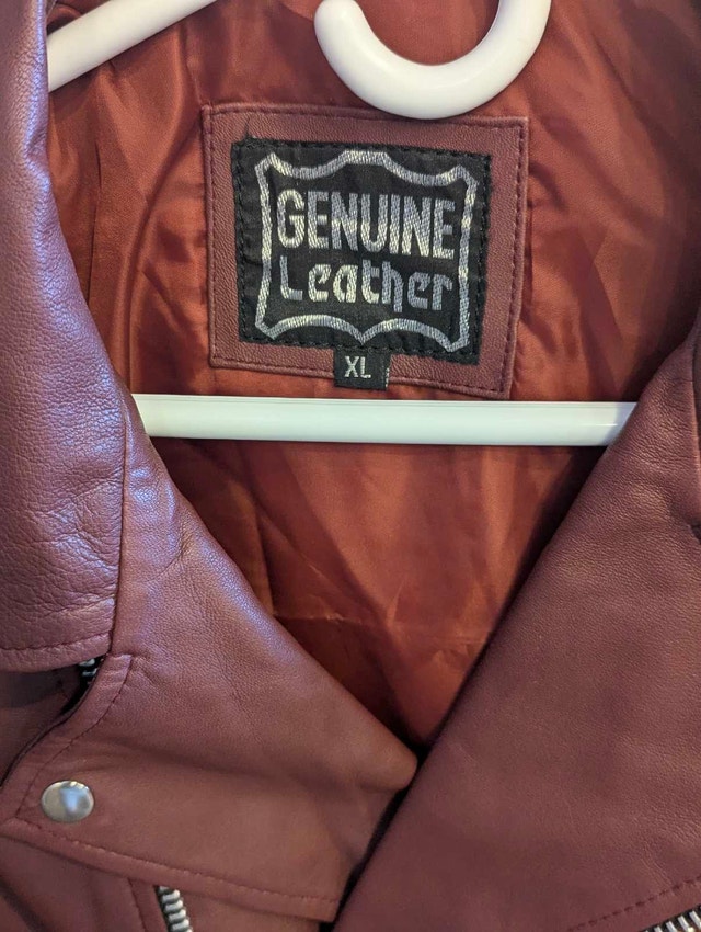 Genuine Leather Jacket - Vintage Brown/Burgundy - XL - photo 5