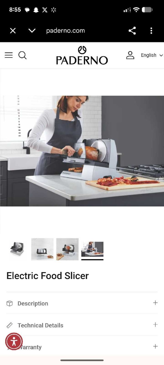 Paderno Food Slicer - photo 3