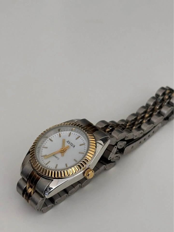 Aviva Gold and Silver Tone Quartz Watch for Women - photo 3