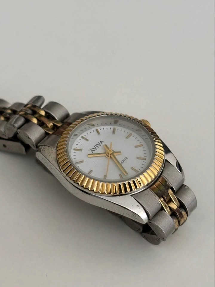 Aviva Gold and Silver Tone Quartz Watch for Women - photo 4