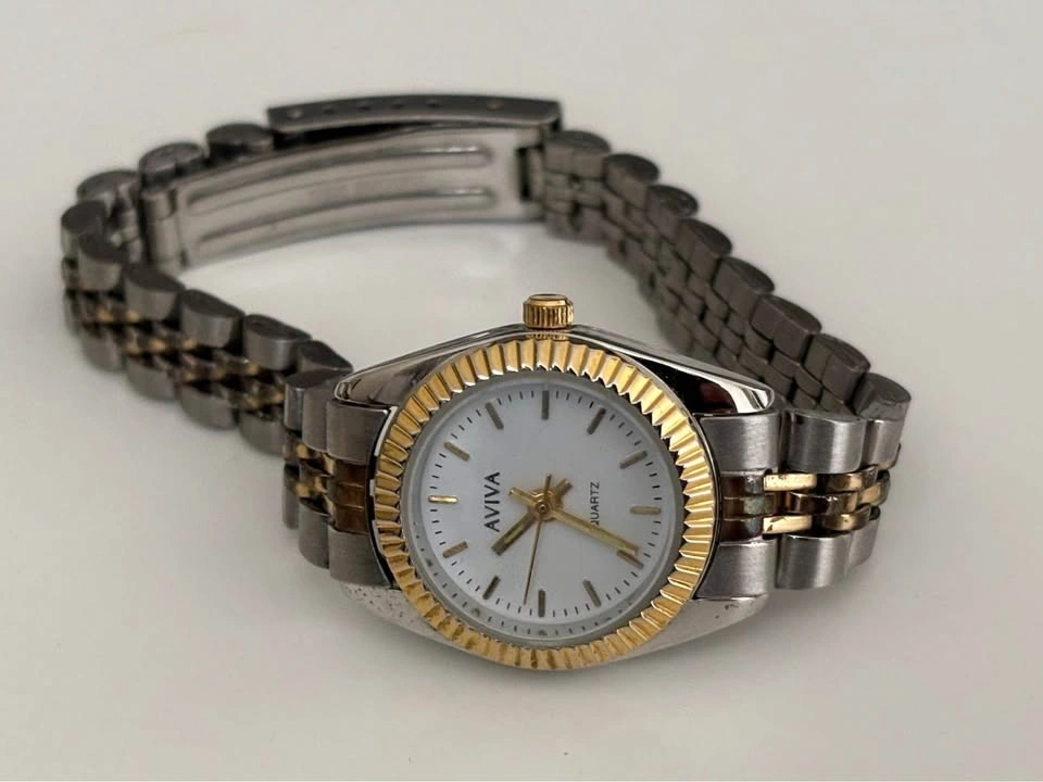 Aviva Gold and Silver Tone Quartz Watch for Women - photo 5