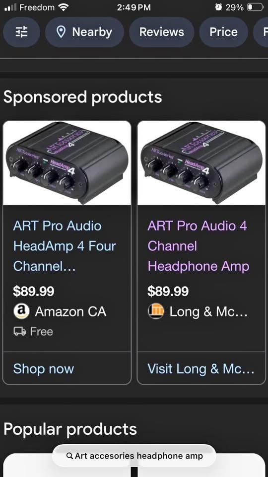 ART Pro Audio HeadAmp 4 Four Channel Headphone Amplifier